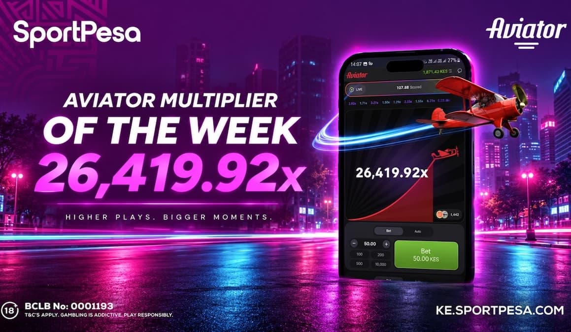 SportPesa Aviator Multiplier Hits Massive 26,419.92x