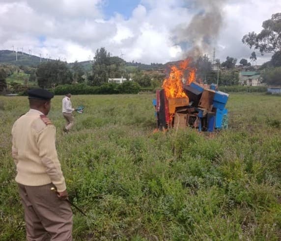 Authorities destroy 52 illegal gambling machines in Kajiado North