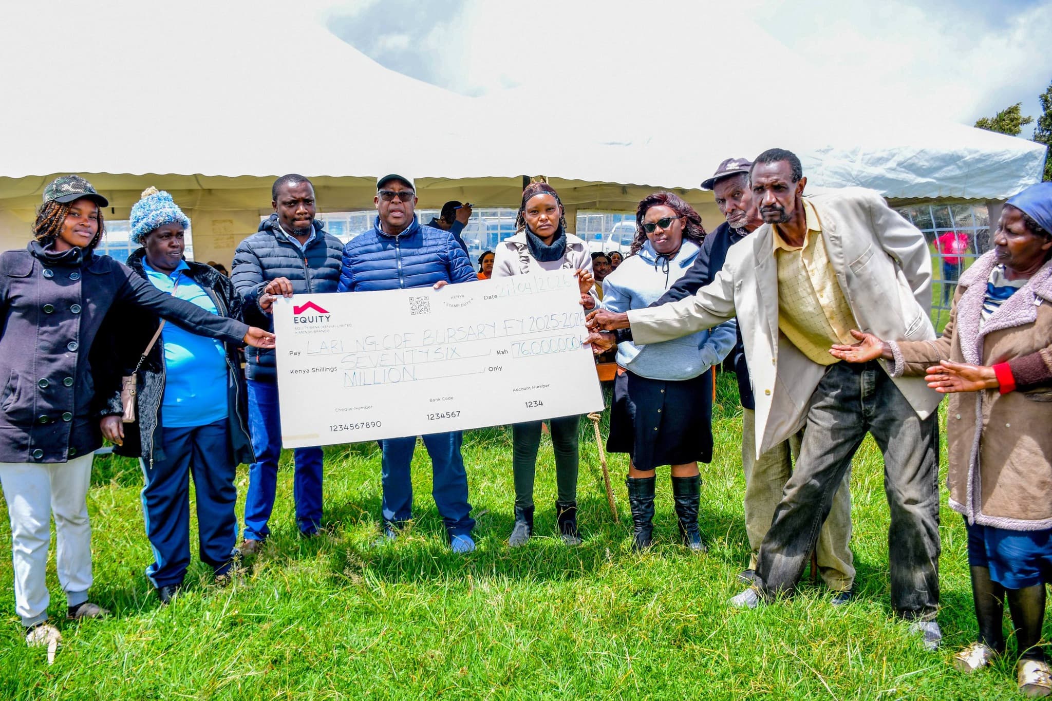 Lari MP launches Sh76 million bursary disbursement