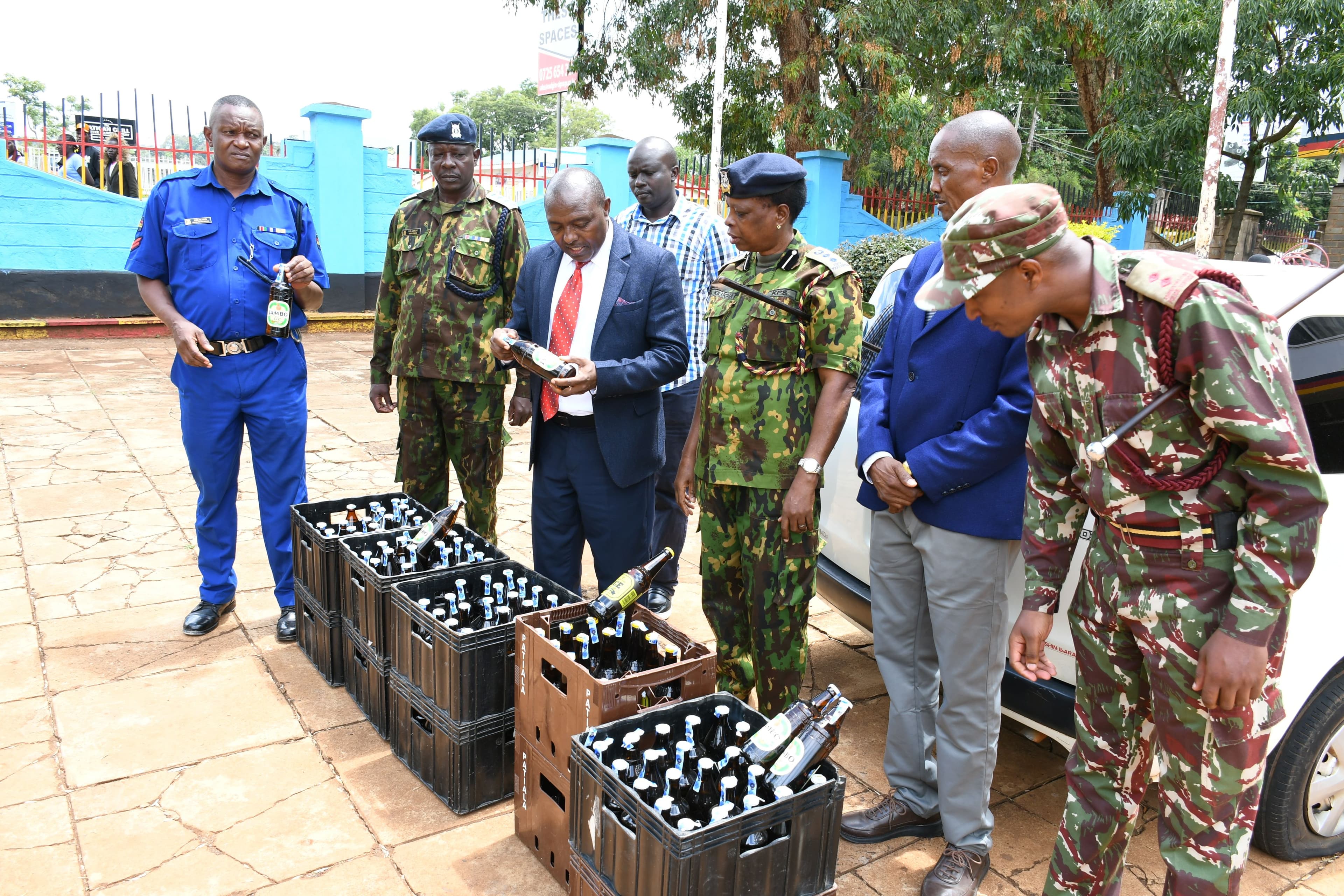 Nyeri police impound Sh90,000 counterfeit alcohol