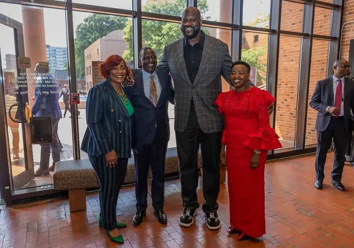 VIDEO: Ruto Mesmerized to Meet NBA Legend Shaquille O’Neal