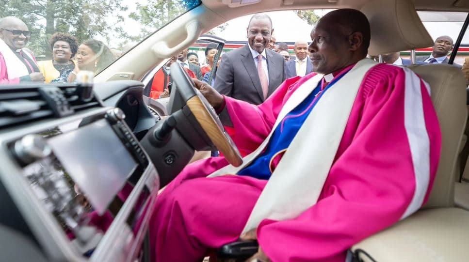 Ruto Defends Promises as He Surprises Bishop Kalanzo with Luxury SUV