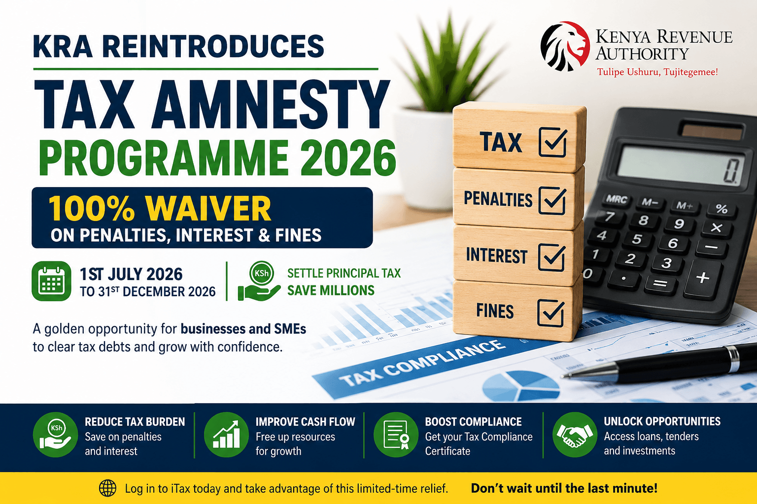KRA reintroduces Tax Amnesty Programme to support Kenyan businesses and SMEs