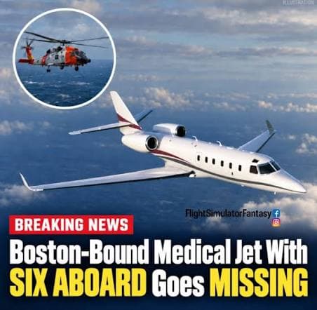 Medical plane with 6 on board missing off Massachusetts coast