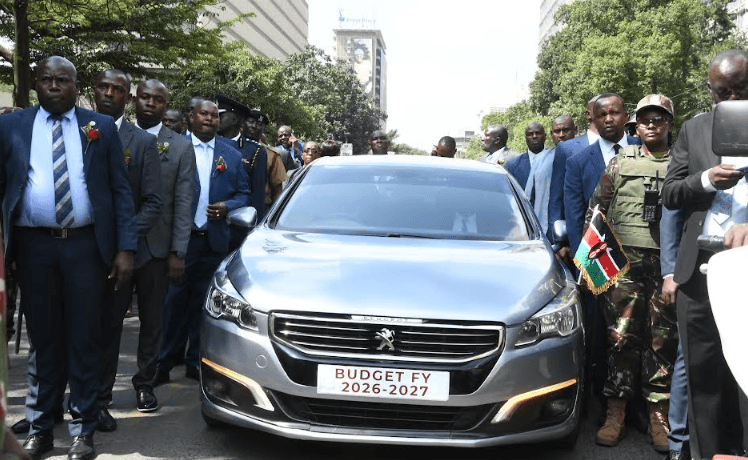 Treasury CS arrives at Parliament to present budget