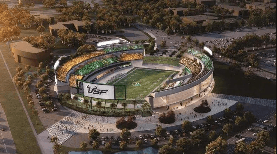 USF On-Campus Football Stadium Rises in Tampa as $407 Million Project Enters Active Construction