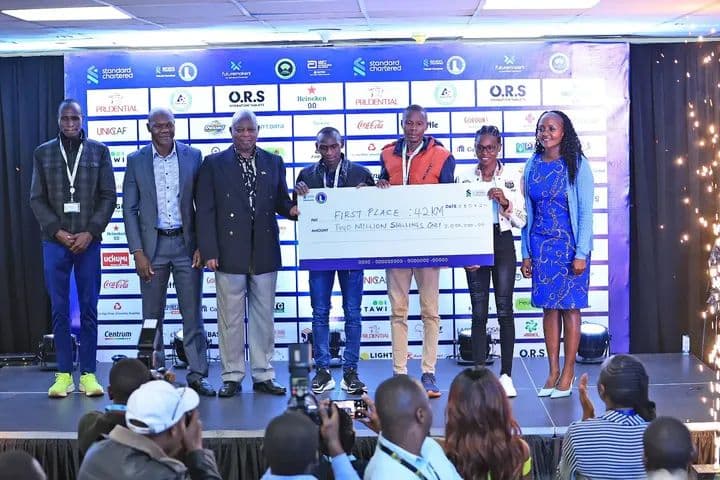 Winners of Standard Chartered Nairobi Marathon 2025 awarded prize money