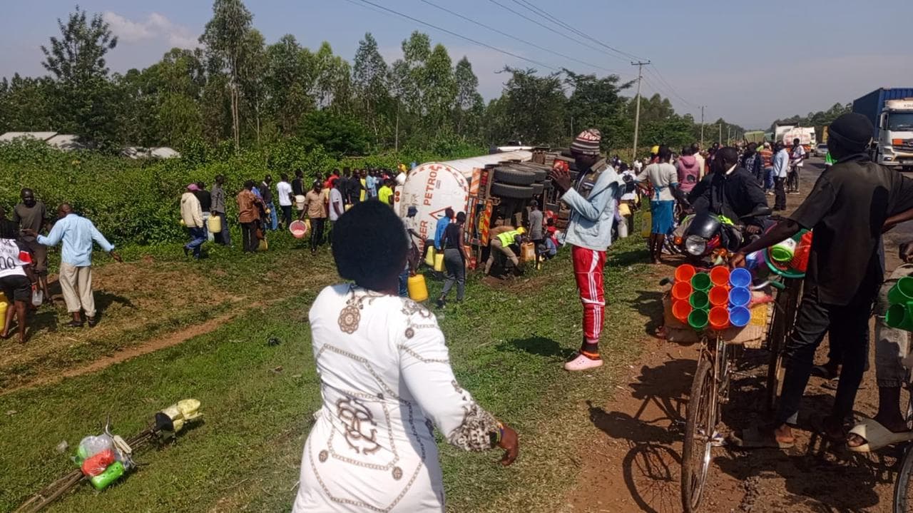 Diesel tanker overturns along Bungoma-Malaba highway