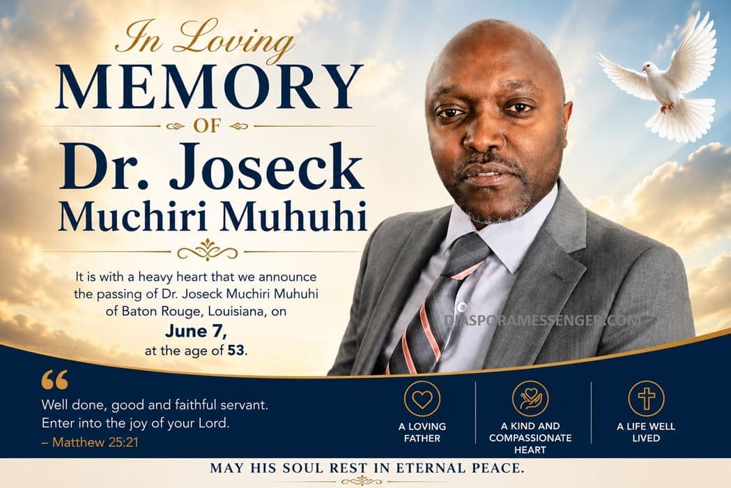 Heartbreaking Loss: Dr Muhuhi Passes Away in Louisiana