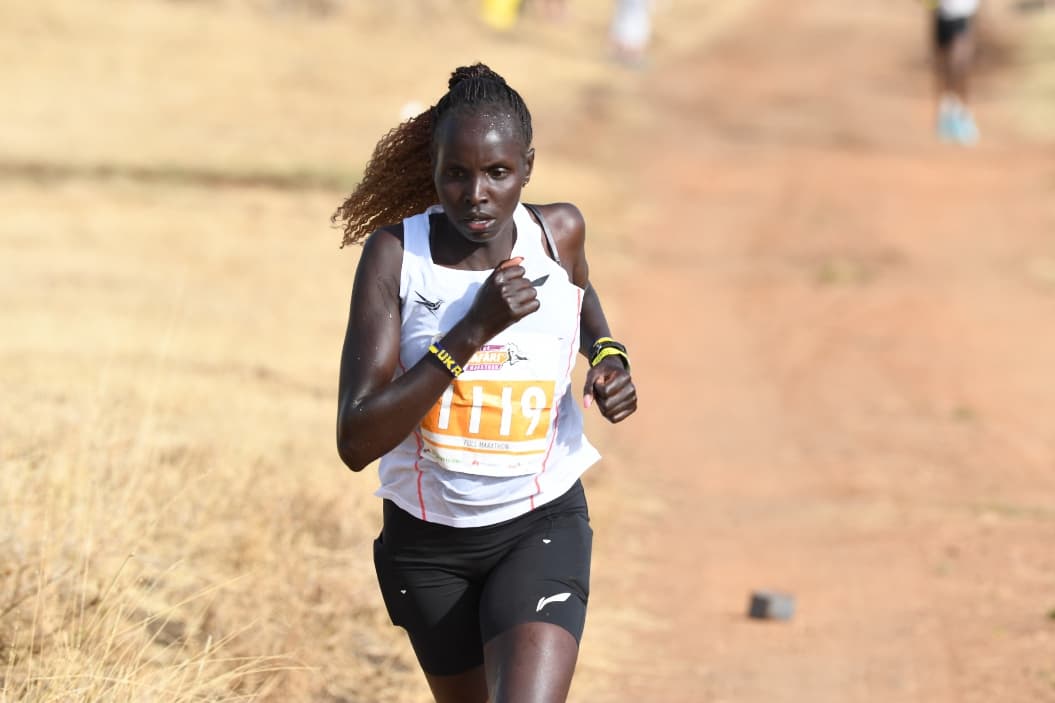 Mercy Kwambai and Samson Lemayan win 25th edition of the Lewa Safari Marathon