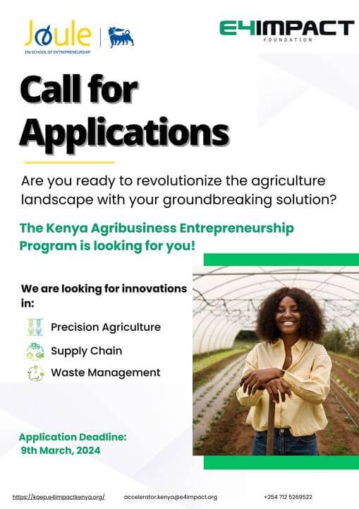 Entrepreneurship program seeking innovations in sustainable agriculture