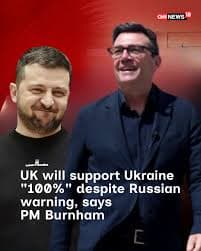 UK ‘supports Ukraine 100%’, Burnham says, after Russia’s drone warning