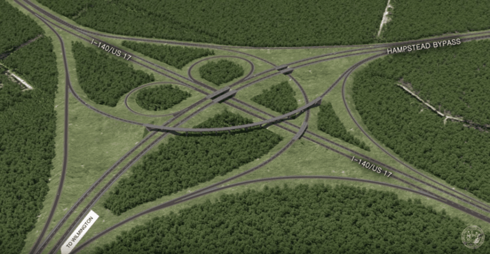 Finally the Hampstead Bypass project in North Carolina is on the final stages