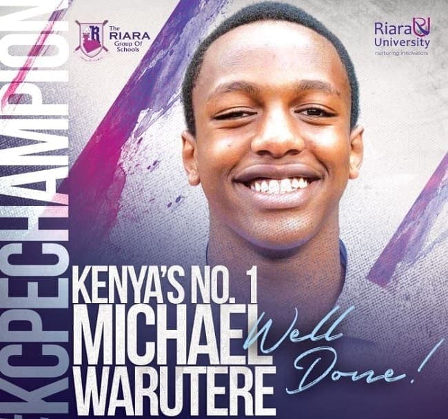 Surprise Gift for Top 2023 KCPE Candidate Michael Warutere from Wellwishers