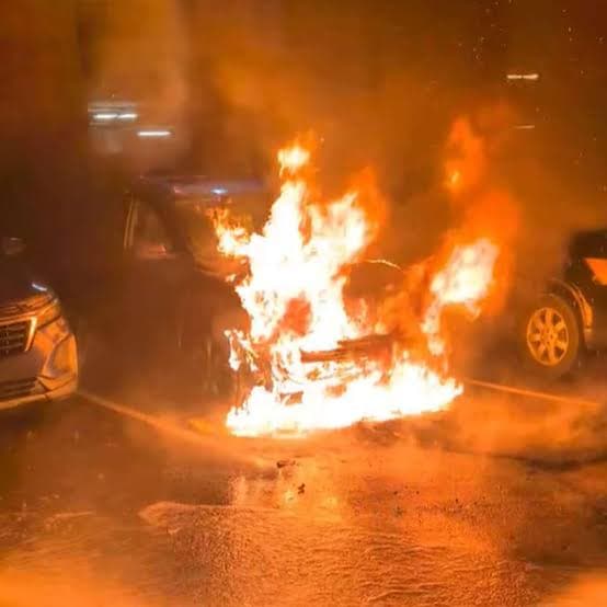 Three vehicles destroyed in fire at Muthangari garage