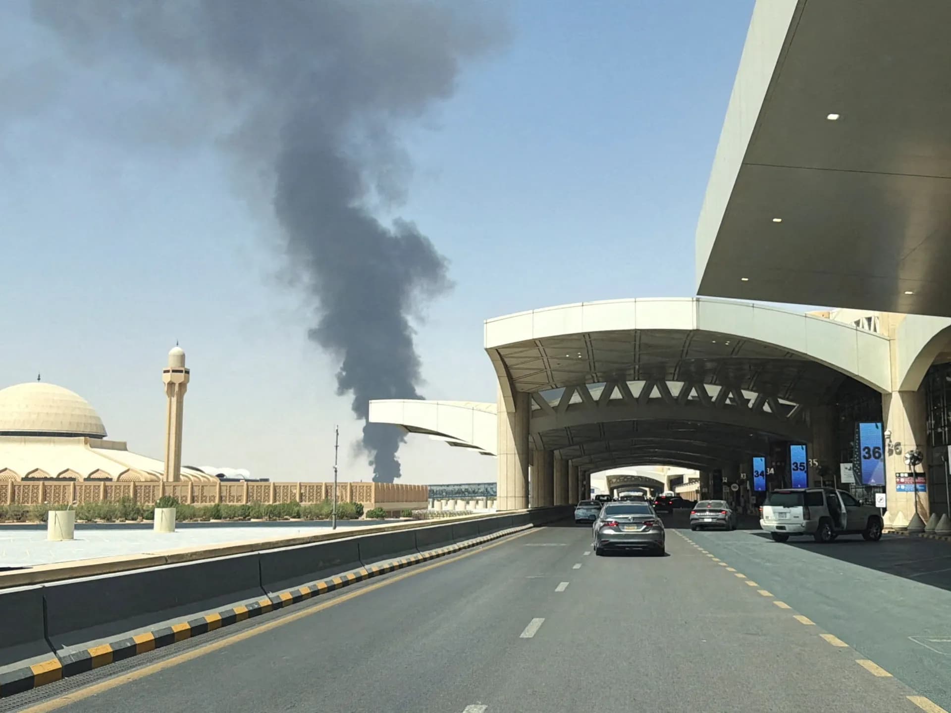 Explosions heard in Saudi capital as airport due to reopen