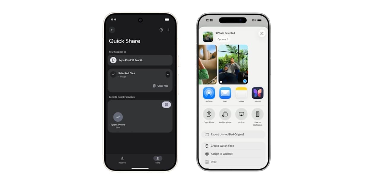 Android and iOS Users Can Now Share Files Directly via Quick Share and AirDrop