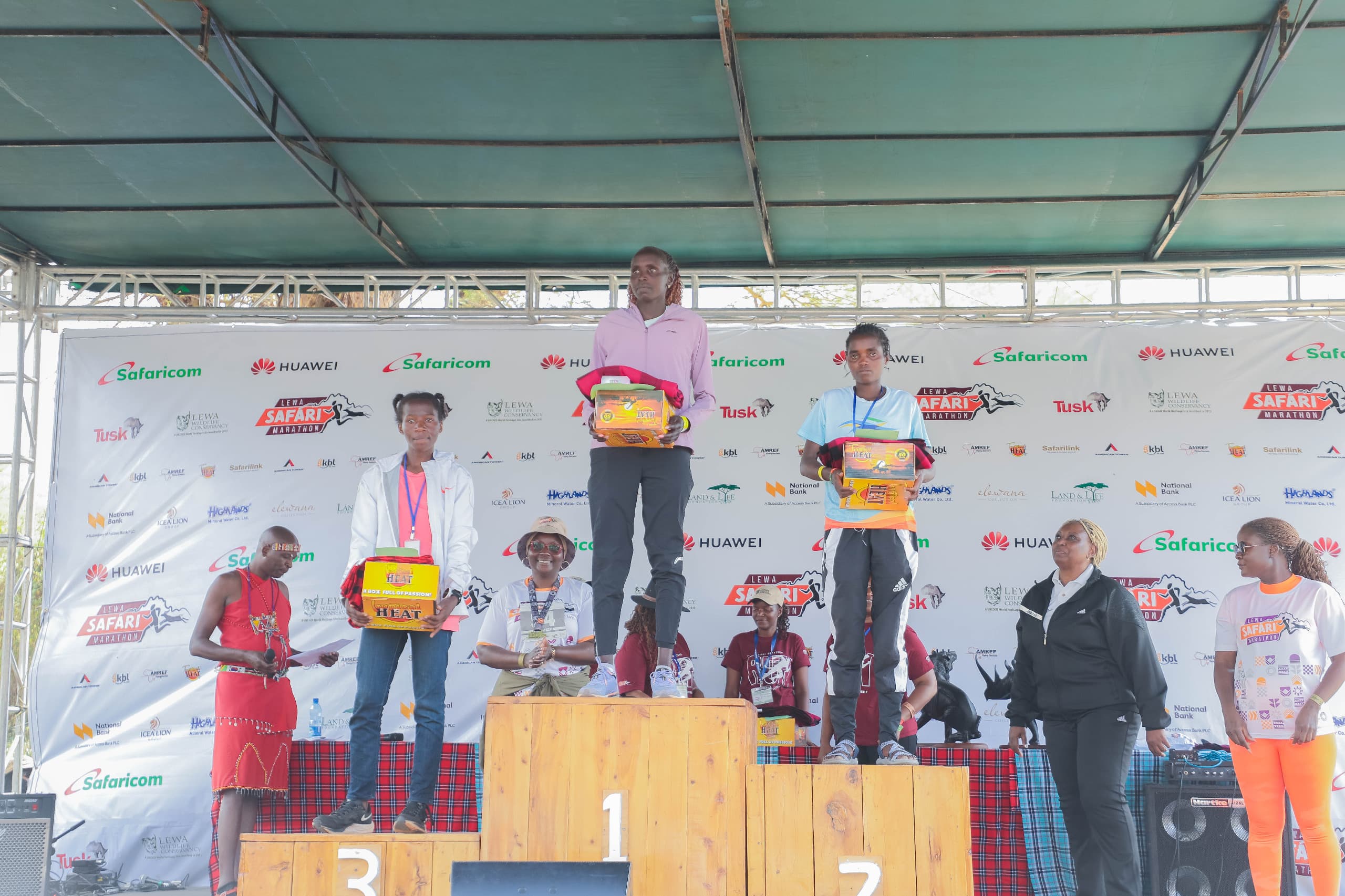 Mercy Kwambai & Samson Lemayan win the 2025 Lewa Safari Marathon