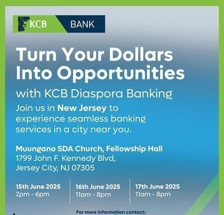 KCB Bank Diaspora Team Visiting New Jersey – June 15th to 17th