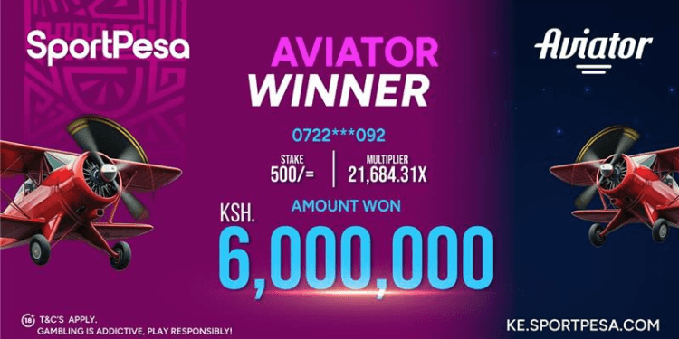 Player Turns KSh500 into KSh6 Million in Thrilling SportPesa Aviator Win