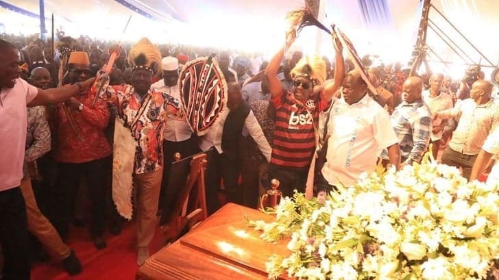 Raila Odinga Dramatic Entry to Magoha’s Funeral Service