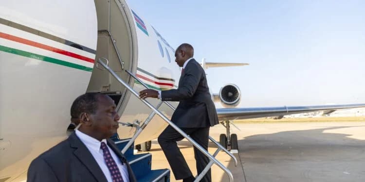 Ruto Flies Out of the Country