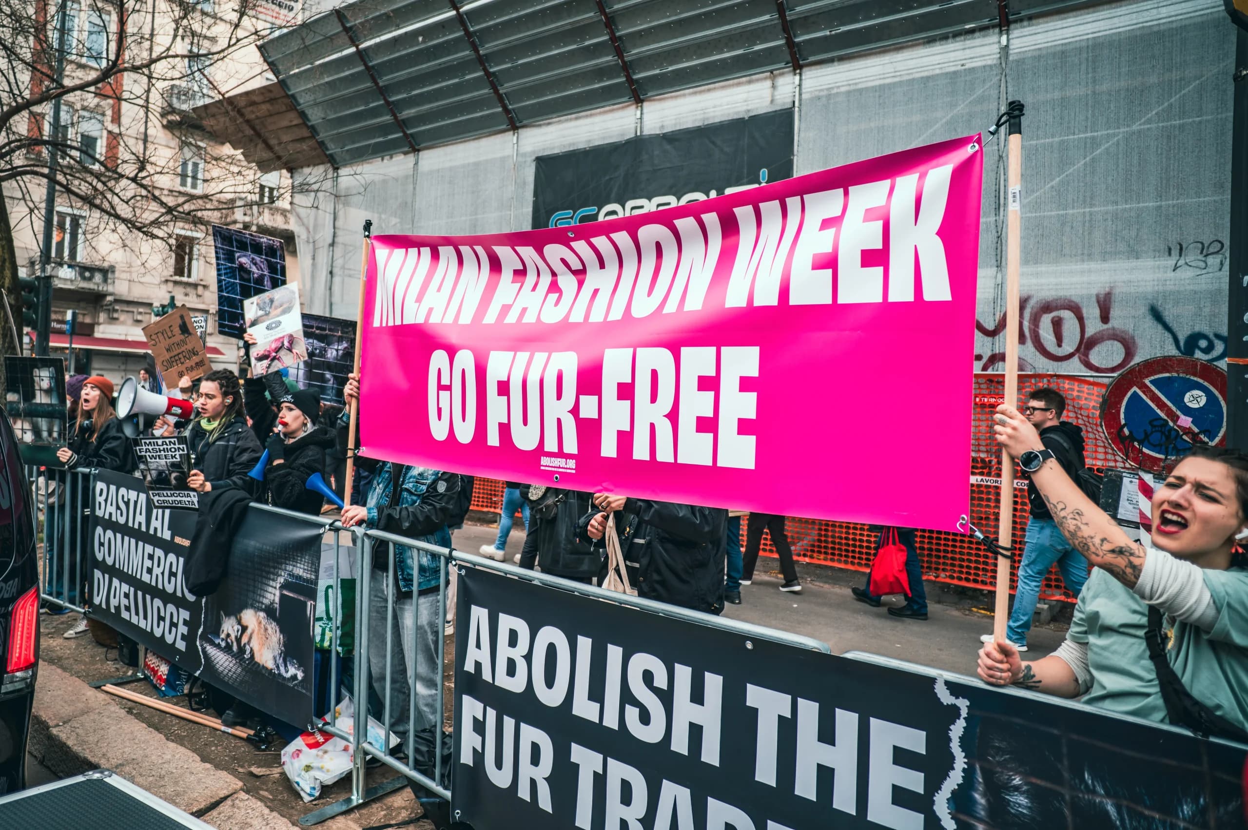 Milan Fashion Week Opens Under Pressure as Anti-Fur Protests Escalate