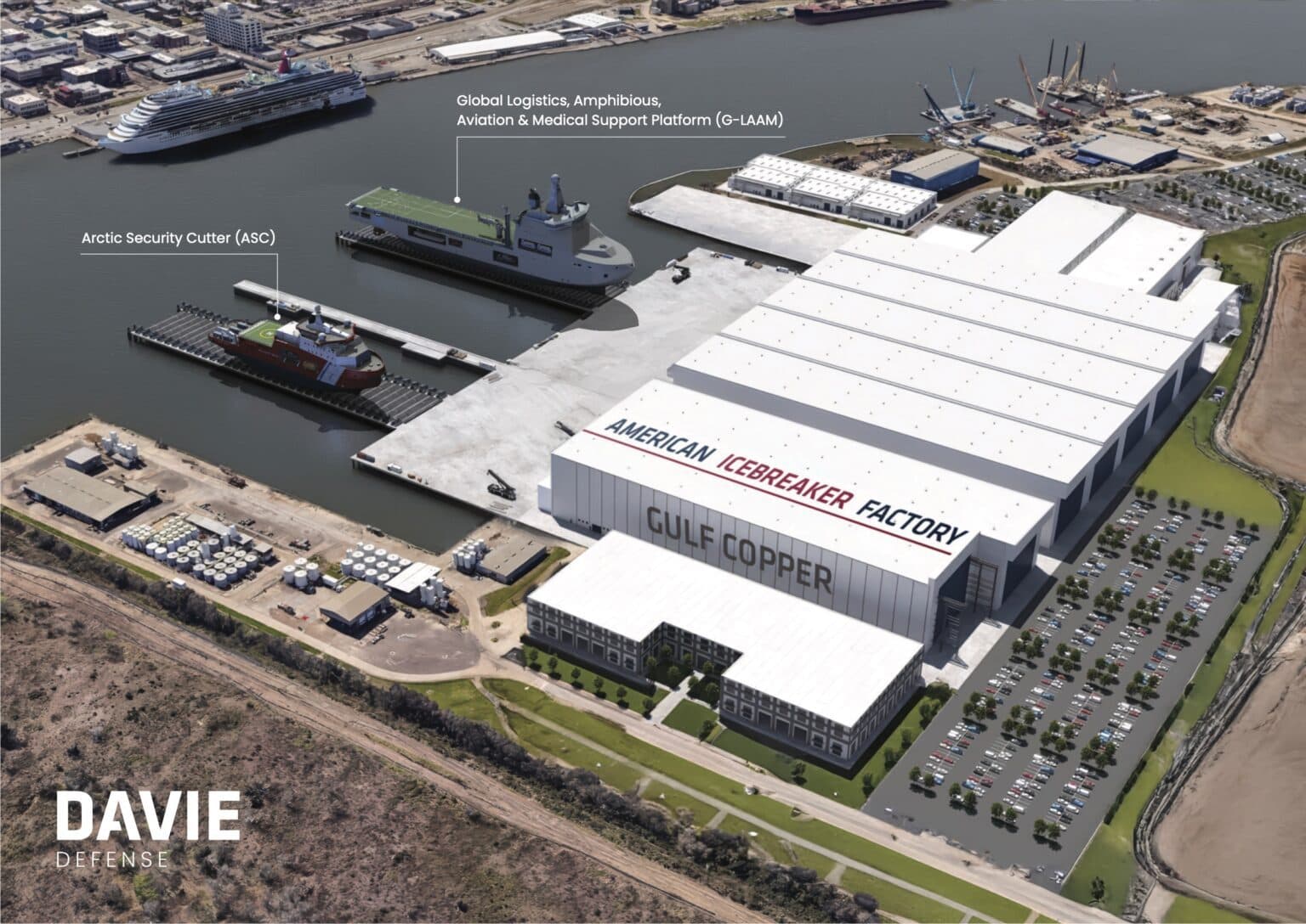 Davie Defense Breaks Ground on $1 Billion Gulf Copper Shipyard Overhaul In Texas
