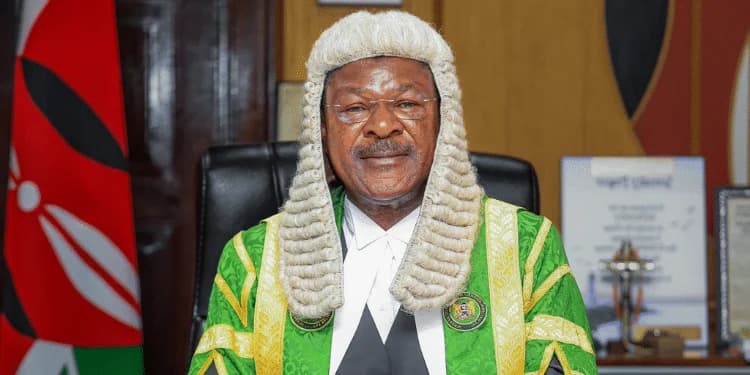 Speaker Wetang’ula Rescued After Falling From a Podium