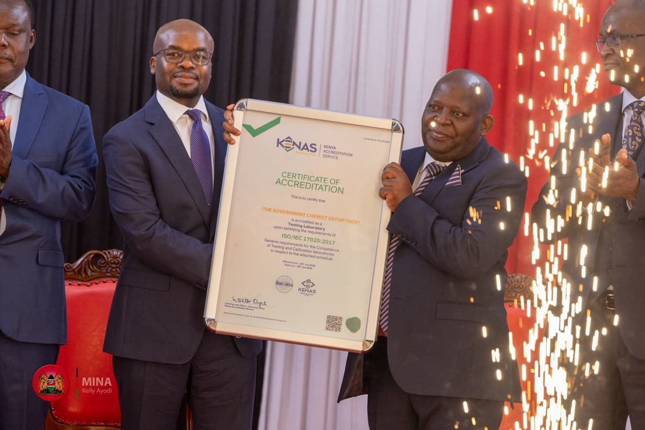 Govt Chemist formally receives ISO/IEC 17025 accreditation certificate