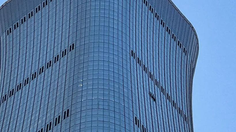 A plane crashed into a tower in Beijing but China is not saying what happened