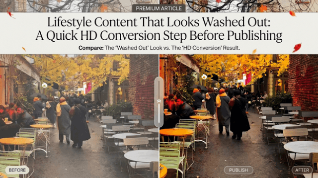 Lifestyle Content That Looks Washed Out: A Quick HD Conversion Step Before Publishing