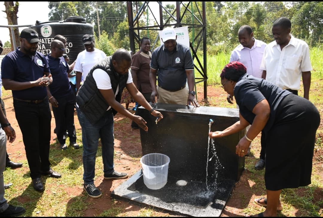 Hazina Sacco commissions water project in Vihiga