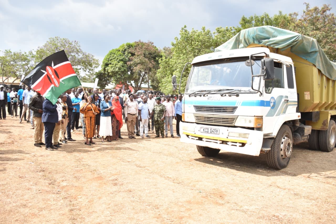 First Lady Rachel Ruto flags off relief supplies to 39 Kisumu schools
