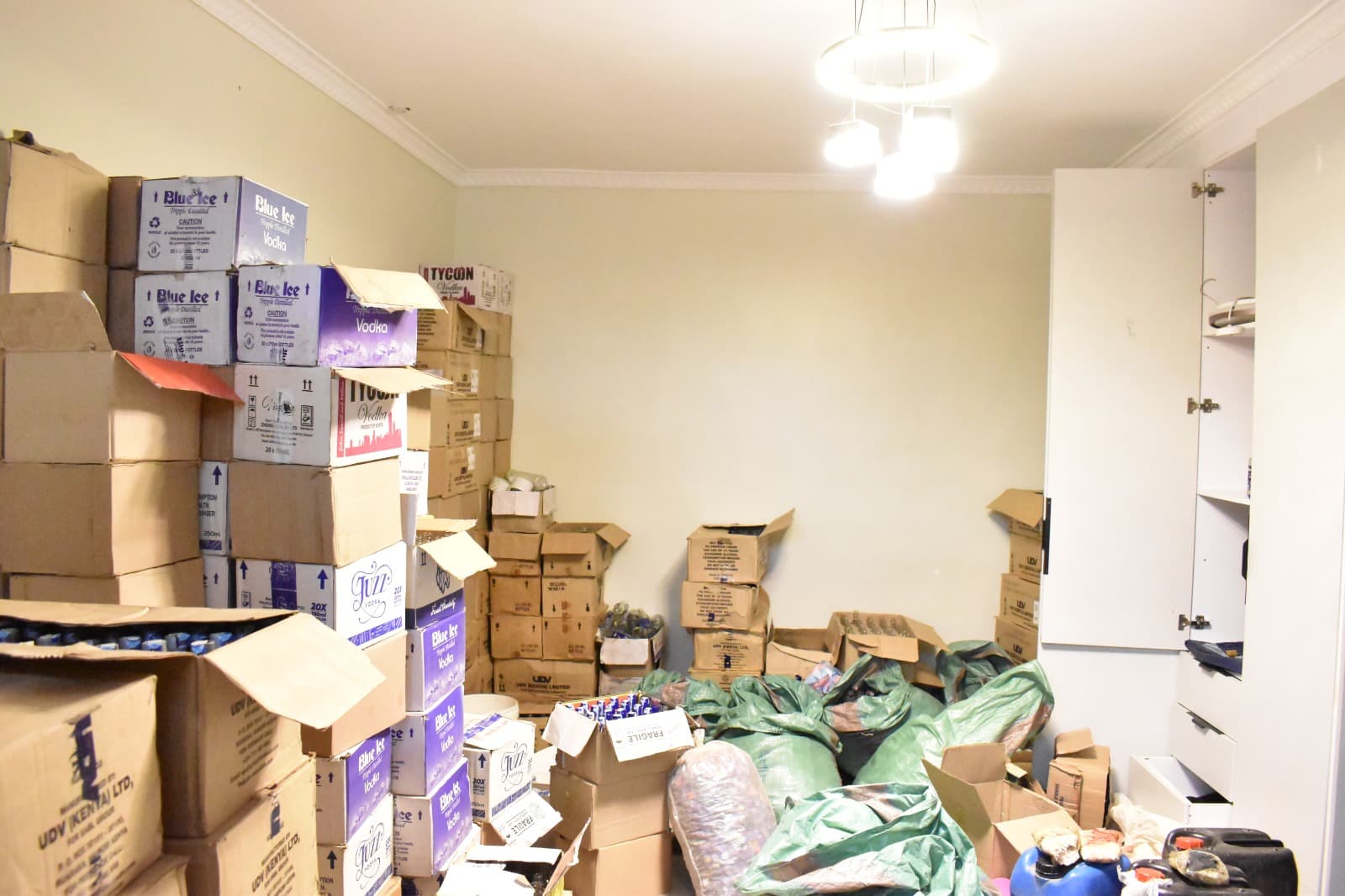 Multi-agency team busts illegal liquor factory hidden inside Thika home