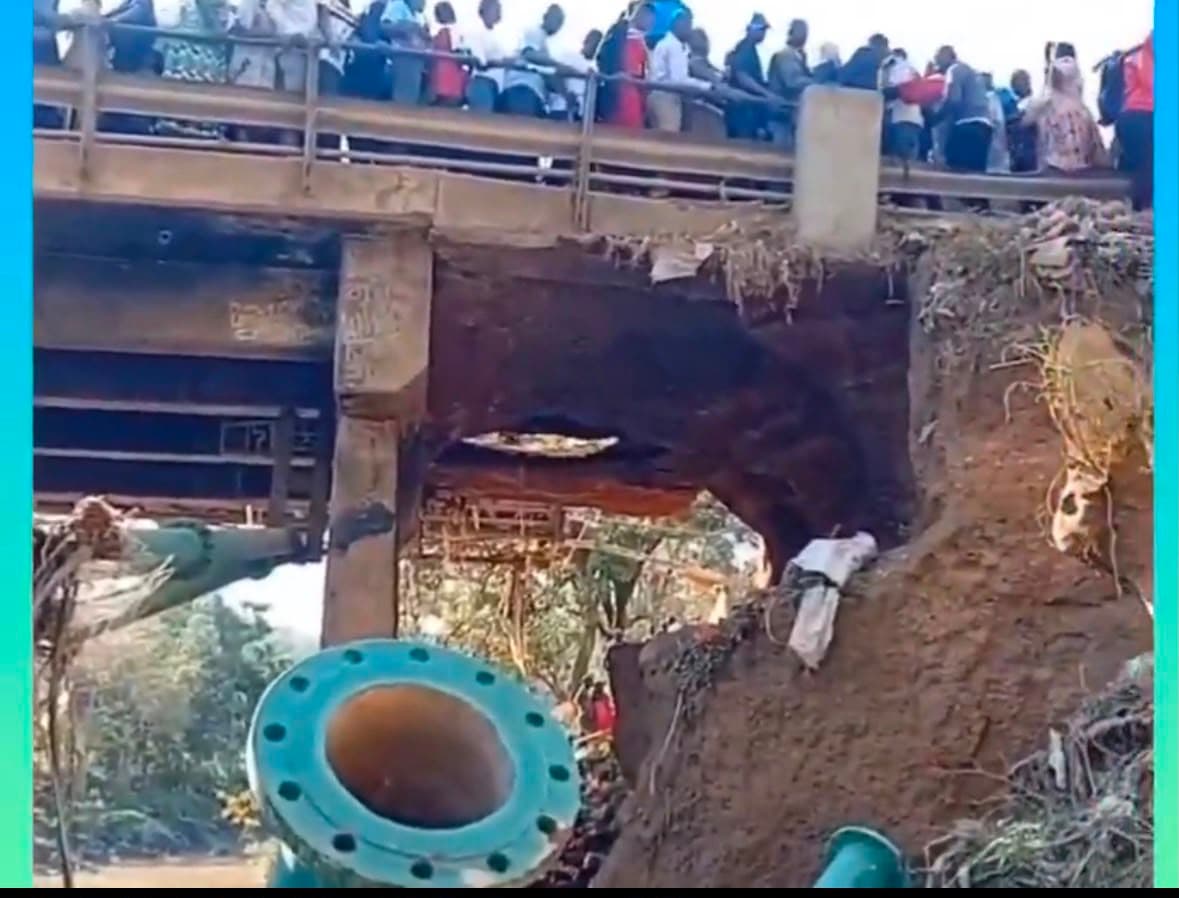 Migori main bridge collapses further, cutting off pedestrians and motorcyclists