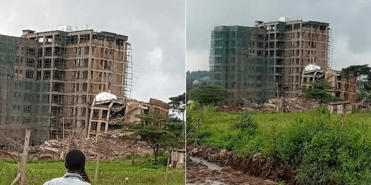 4 Trapped as 8-Storey Building Collapses
