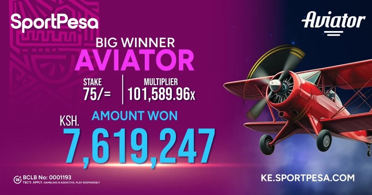 Man Turns 75 Shillings into KSh 7.6 Million on SportPesa Aviator