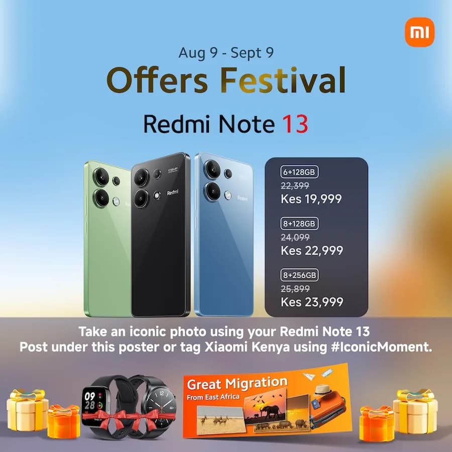Xiaomi Kenya Unveils the 2024 Redmi Note 13 Series Offers Festival Running Till September 9th