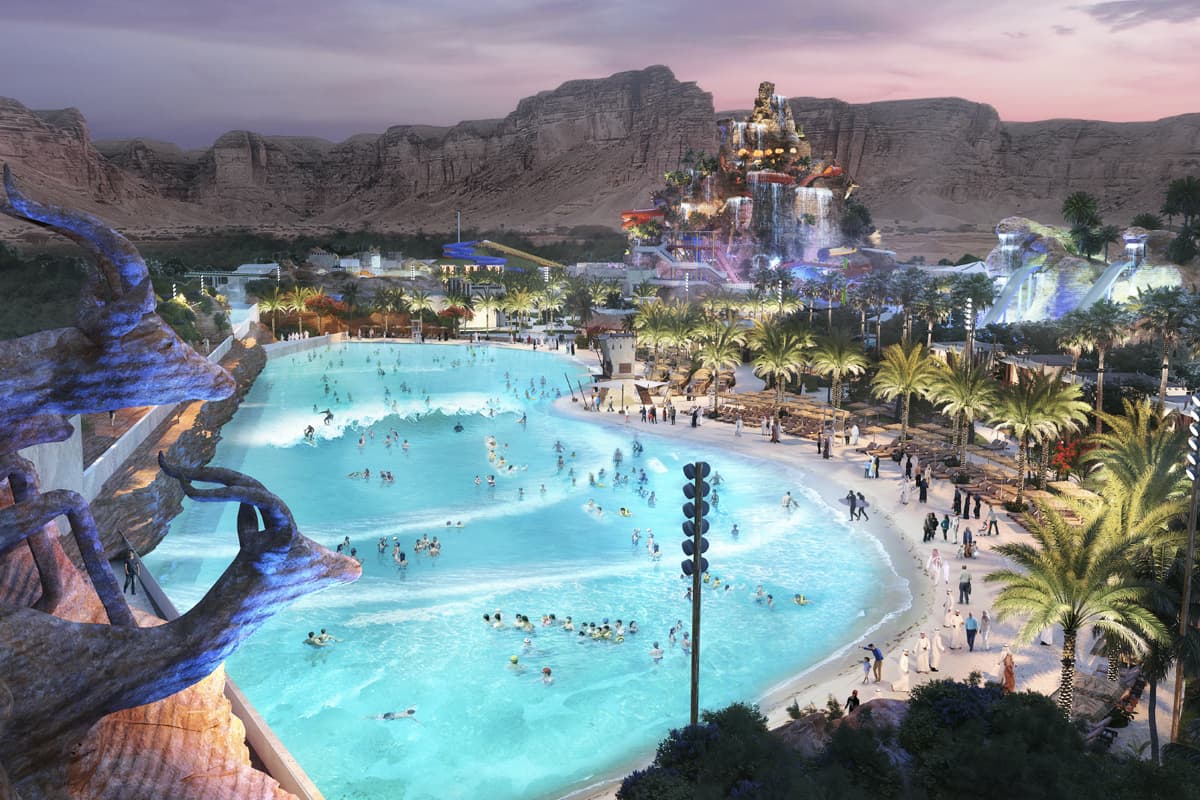 Outlook on Middle East’s Largest Qiddiya Water Theme Park in Saudi Arabia