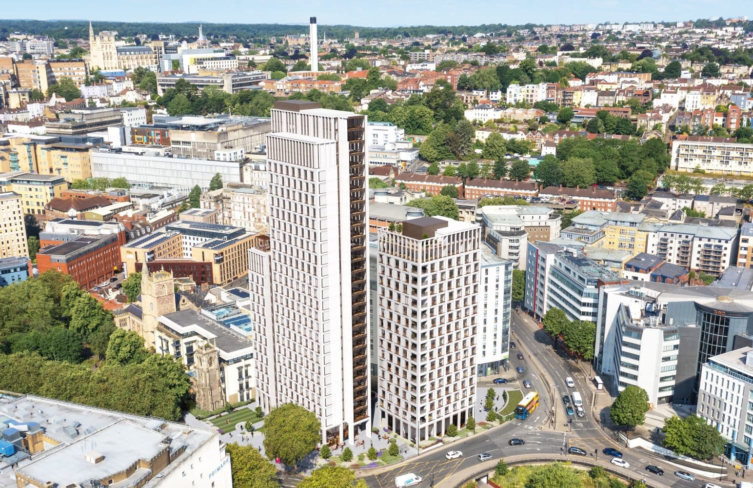 Plans for St James Square, the tallest building in Bristol, England, approved