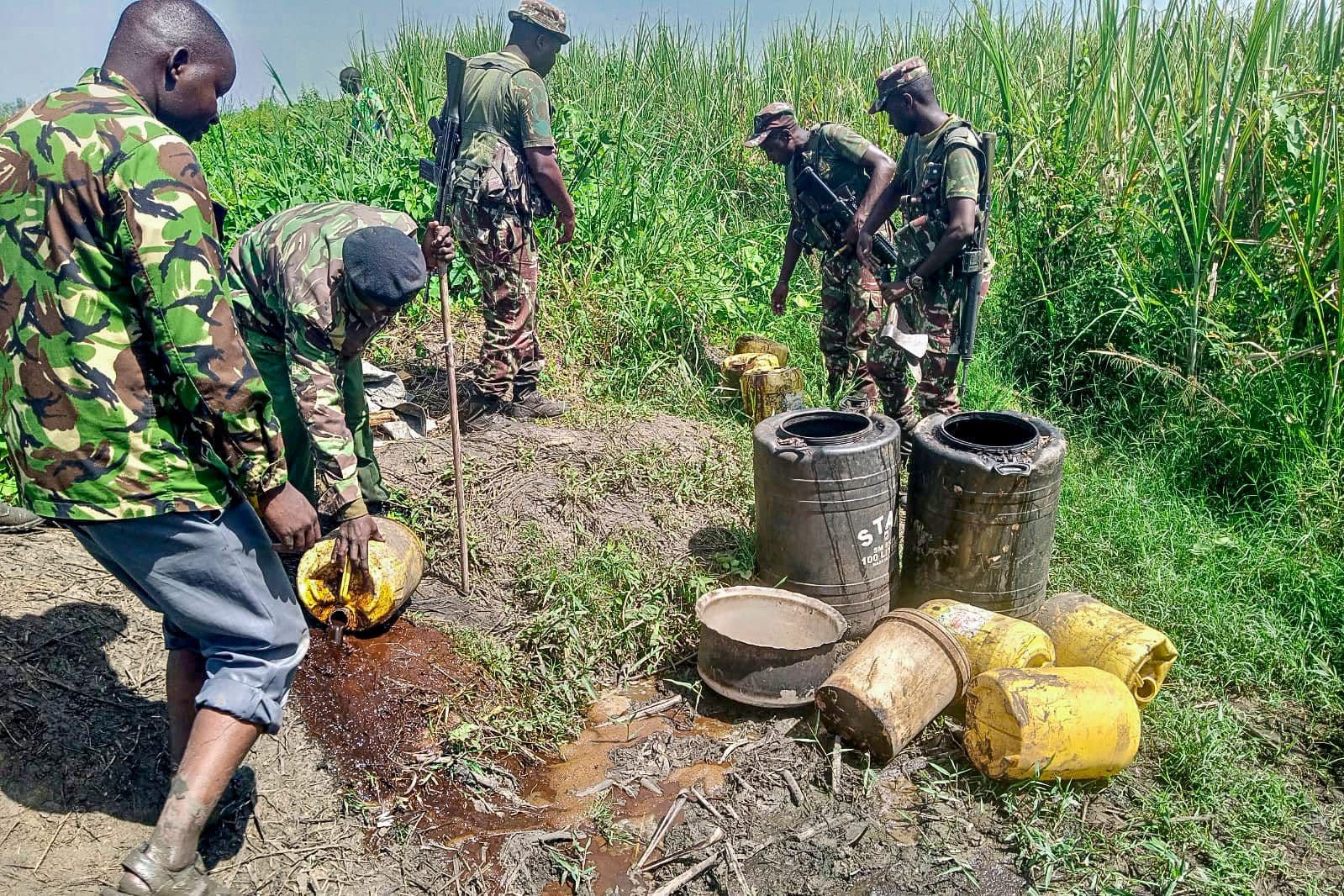 Police seize over 1,000 litres of illicit brew in Muhoroni
