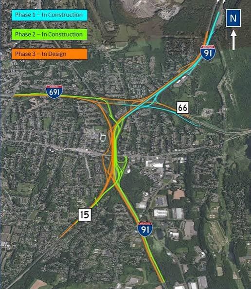 Construction Begins on $721M I-91/I-691/Route 15 Interchange Improvements in Meriden, Connecticut