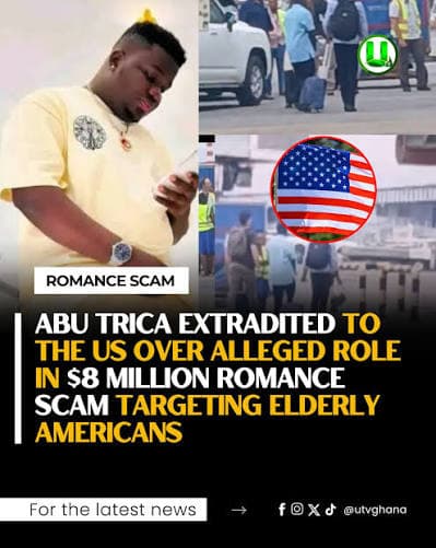Ghanaian influencer extradited to US over $8m scam targeting elderly Americans