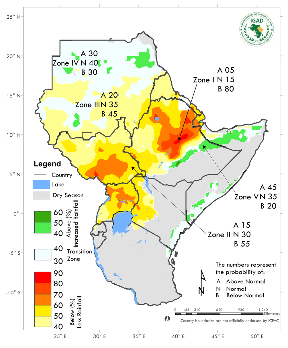 Kenya likely to experience below-normal rainfall
