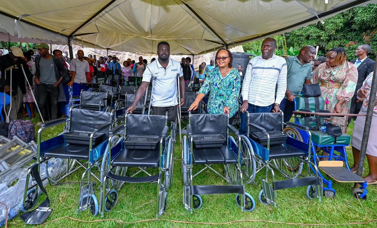Waiguru boosts Njukiini residents with bursaries, water, disability support