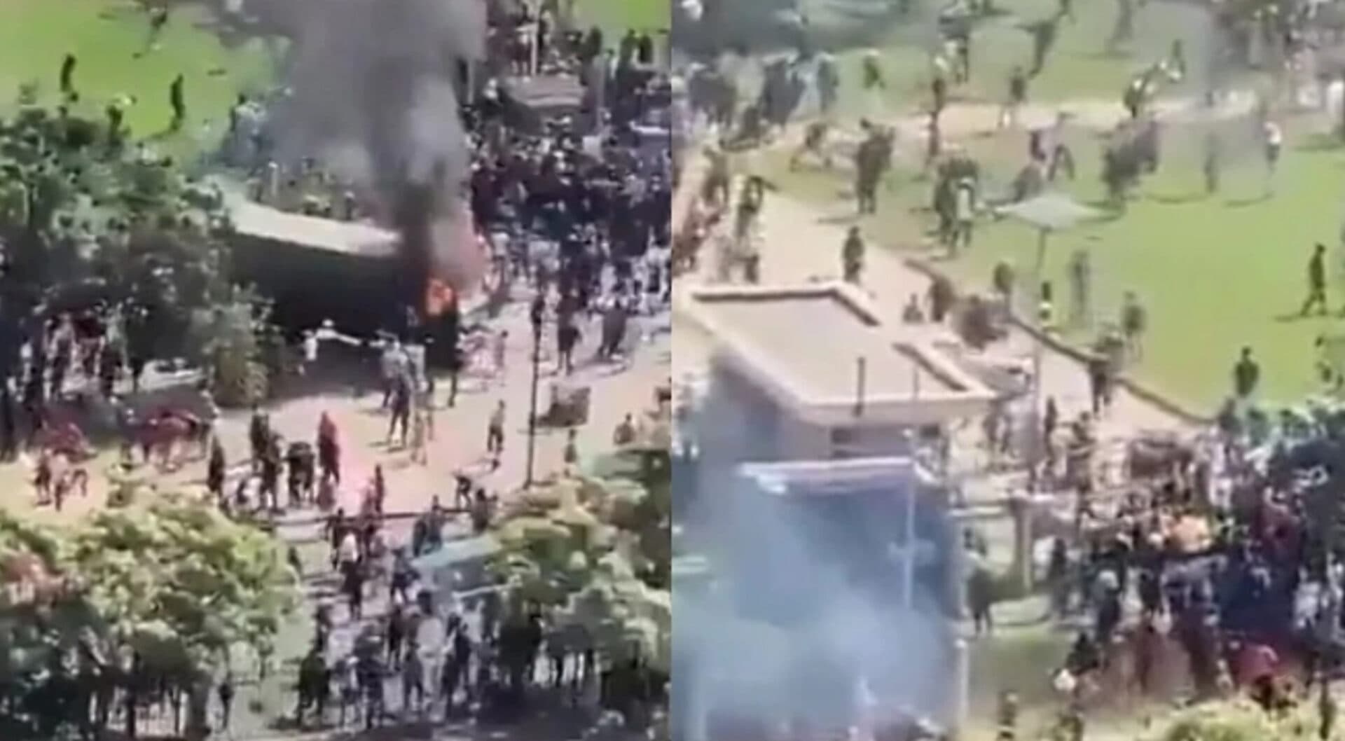 Protesting Kenyans storm parliament; section of Bunge on fire