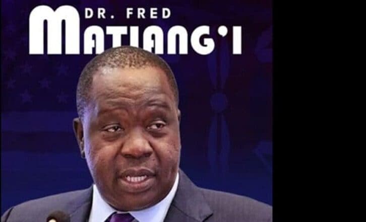Invitation to Fred Matiang’i Town Hall Event in Baltimore Maryland
