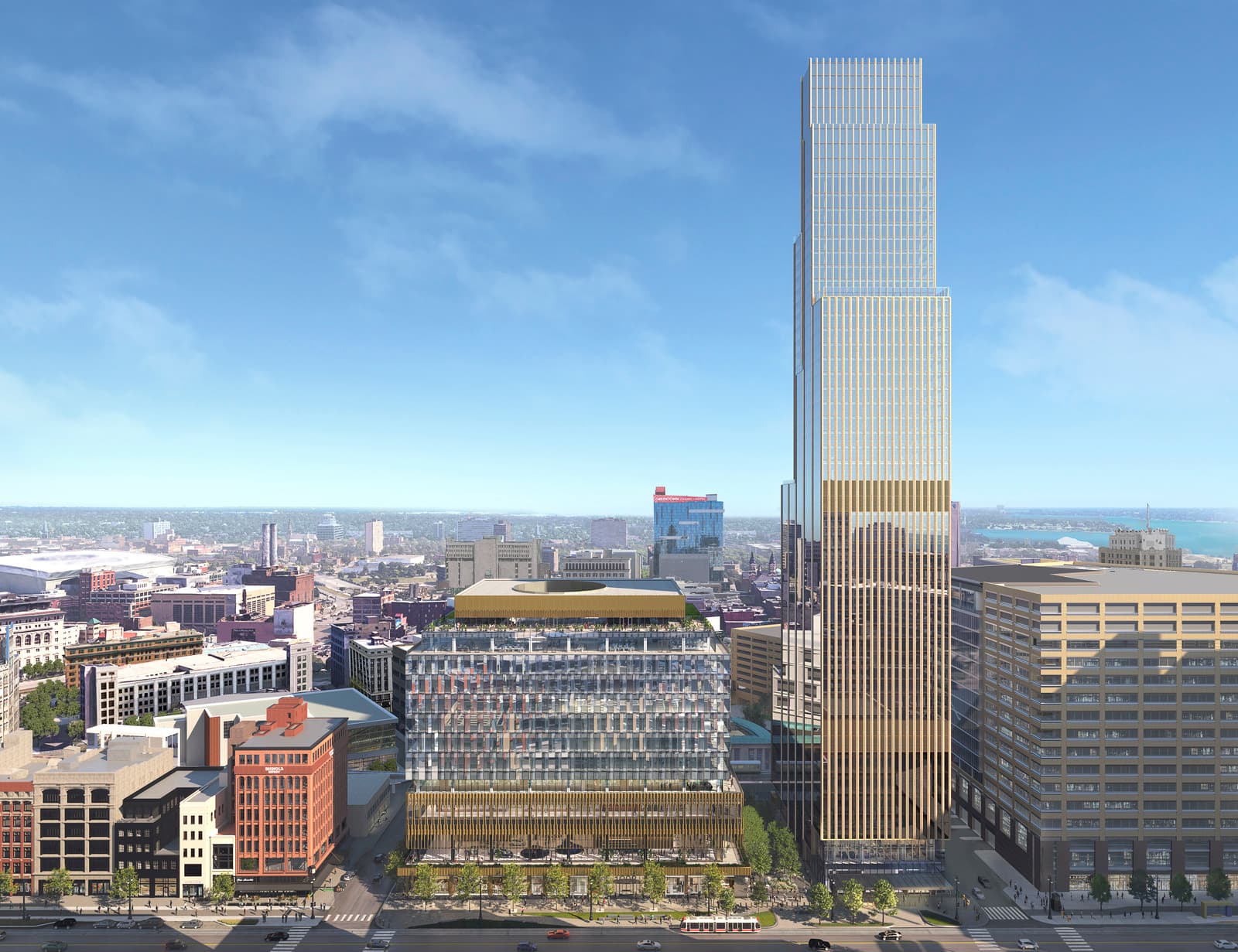Major milestone hit for second tallest skyscraper in Michigan, Hudson Site