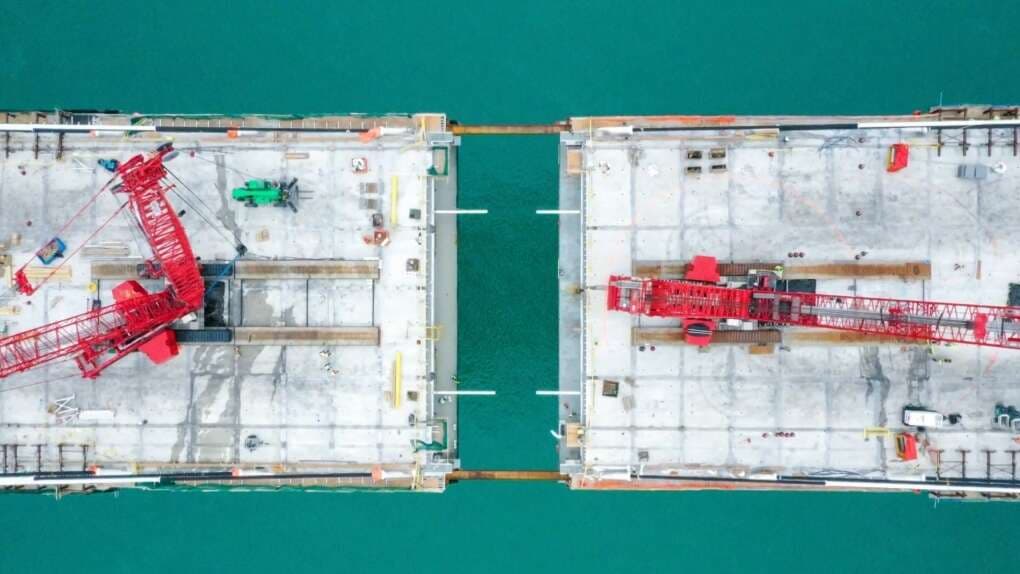 The two Gordie Howe International Bridge decks to be connected in June 2024